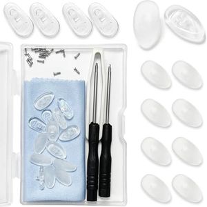PTSLKHN Super zachte lenzenvloeistof neuspads, gelei-zachte neuspads voor bril, antislip, comfortabel en niet-inkepingen, 5+2 paar