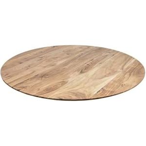 Tafelblad Zurich rond - ø80x3,8 - Naturel - Swiss edge - Acaciahout