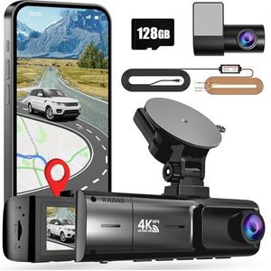 Yabdbg Dashcam Auto 4K/2K+1080P met 128GB Kaart en Hardwire Kit, True Radar Motion Detection Sensing, 360° Parking Monitoring, 5G WiFi GPS, APP Auto Camera 3.18” IPS 170°, Nachtzicht
