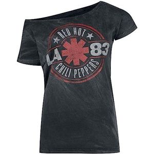 Red Hot Chili Peppers Distressed Logo T-shirt zwart L 100% katoen Band merch, Bands