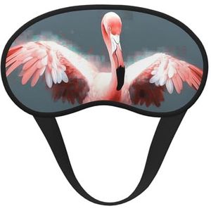 Slaapmasker voor zijslaper, zijden slaapmasker met elastische band, super zachte oogslaapschaduwhoes, flamingo, verduisterend, nachtblinddoek voor vrouwen en mannen, reizen