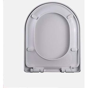 Toiletzitting Toiletdekselafdekking, ronde voorkant, langzaam sluitende toiletbril, snel los te maken, verstelbare scharnieren, eenvoudig te monteren, V (V) (Size : U)