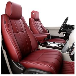 Stoelhoezen Beschermhoezen Volledige Set Lederen Auto Stoelhoezen Custom Fit Specifiek Voor Voor Cayenne 5 Seats(WIJN ROOD)
