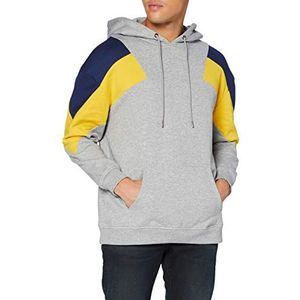 Urban Classics Heren capuchontrui Retro Color-Bocking Oversize 3-kleurige hoodie