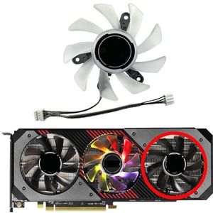 Voor ASROCK voor Radeon RX5700 5700XT voor Phantom Gaming D OC grafische kaart vervangende ventilator PVA080E12R(Right fan)