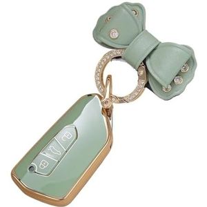 Autosleutel beschermhoes Tpu Autosleutel Case Cover Voor Golf 8 MK8 ID.3 ID.4 Voor Octavia A8 Voor Leon MK4 2020 2021 Voor Formentor Voor Tarraco Sleutel Shell(Green set 2)