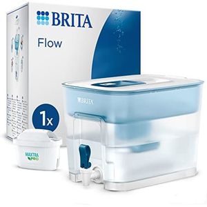 BRITA BRI000115NOC Flow waterfilter XXL met tapkraan (8 2 l) incl. 1x MAXTRA PRO All-in-1 cartridge - waterfilterstation voor het verminderen van kalk chloor metalen lood en koper in leidingwater