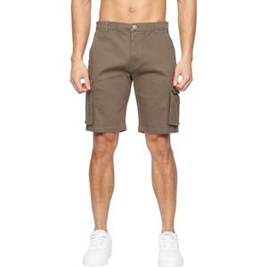 Crosshatch Frentons Cargo Shorts voor heren, Kaki Bruin, 54 regular