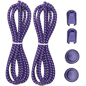 Elastische schoenveters zonder strik - Elastische reflecterende schoenveters voor sneakers,Vervanging van schoeiselveters voor sport, kinderen, fitness, platte schoenenaccessoires Joyivike