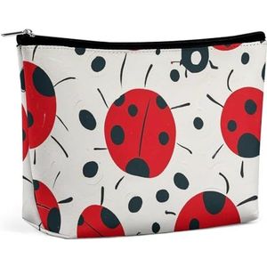 HJUQNGF Bloem Cosmetische Tas Draagbare Toilettas Grote Capaciteit Reizen Make-up Tassen Schoonheid Make-up Organizer voor Full-Size Shampoo Conditioner Borstels Set Make-up Accessoires, Rood Zwart