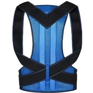 Buik-weg-gordel, Verstelbare Rugsteun Houdingscorrector Unisex Ademende Volledige Rugsteunband Buik Trainers(Blue,4XL)