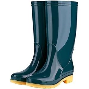 Waterdichte regenlaarzen for dames, halfhoge antislip regenlaarzen for dames, werklaarzen for buiten, tuinschoenen for nat weer, for tuinieren en buitenactiviteiten, duurzame en slipvaste zool, gemakk