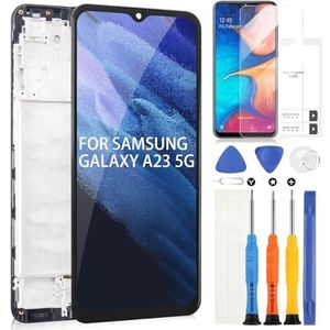 ARSSLY LCD-scherm voor Samsung Galaxy A23 5G SM-A236B SM-A236E SM-A236U LCD-display, digitizer touchscreen, vervangende montage en installatiegereedschap (6,6 inch, zwart met frame)