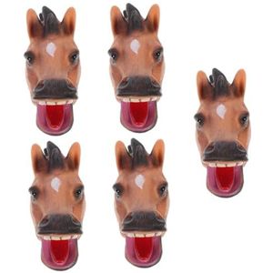 5-delige marionethandschoenen Puppets Knuffelhandschoenen for kinderen Dieren Kinderwanten Speelgoed Cartoon handpop Rollenspel Handpop Kinderhandpop Kindpuzzel Vinyl Zacht rubber (Color : As Shownx6