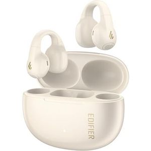 Edifier R1 Open-ear True Wireless Earbuds, Bluetooth 5.4 Clip-On koptelefoon, AI-heldere gesprekken, links/rechts verwisselbaar, 28 uur speeltijd, Ivoor