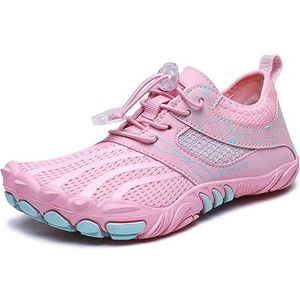 Heren Dames Blote voeten Sneldrogende waterschoenen Sportieve wandelschoenen Kajakken Varen Wandelen Surfen Duiken Strandwandelschoenen(W19Pink,33)