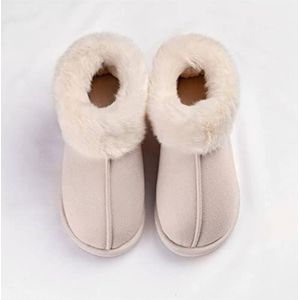 Cotton slippers women's winter plush platform cute indoor home autumn winter couple slippers men's non-slip confinement shoes