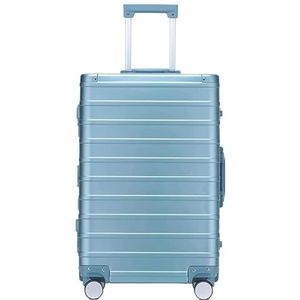 Cabinebagage Rolkoffer, Klassieke Koffer Met Aluminium Frame, TSA-slot, Geen Ritssluiting En Stille Wielen Reiskoffer Handbagage (Color : F, Size : 20"")