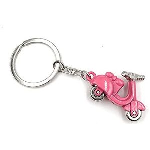 Onwomania - ""Motorscooter roze scooter sleutelhanger - metalen geluksbrenger bijv. voor de beste vriend, de beste vriendin, mama - voor mannen, vrouwen en kinderen