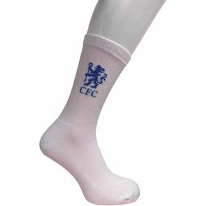 Chelsea FC Unisex Sportsokken voor volwassenen, verpakking van 3 stuks, Wit / blauw, 42 EU - 46 EU