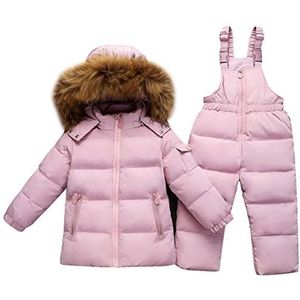 Odziezet baby sneeuwpak meisjes donsjack + donsbroek winterjas met capuchon