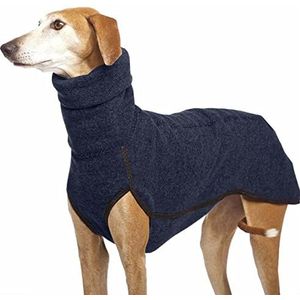 Huisdier kleding windhond grote hondenkleding coltrui shirt zweep hond stretch fleece vest huisdier trui jas voor kleine middelgrote grote honden (kleur: blauw, maat: S)