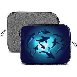 Underwater Sharks Laptop Sleeve Case Beschermende Notebook Draagtas Reizen Aktetas 13 inch