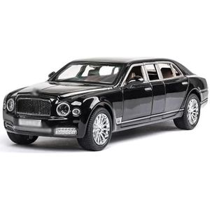 Model Speelgoedauto 1/24 gegoten legering automodel speelgoed uitgebreide zwarte metalen auto 6 deuren geopend speelgoedcollectie (Color : Black)