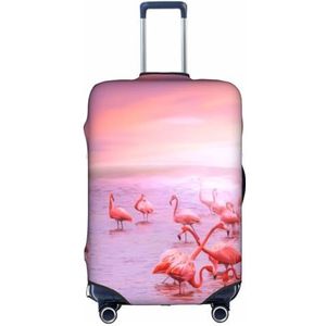 Bagage Cover Koffer Cover Protectors Bagage Protector Past 18-30 Inch Bagage Afrikaanse Modder Doek Tribal, Roze Flamingo's, L