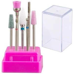 Mozulon 7-delige Nail Art Wolfraam Stalen Freesset Keramische Boorbit Elektrische Machine Pedicure Manicure(3)