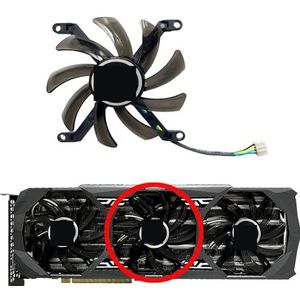 Voor YESTON voor GeForce RTX2080 2080ti grafische kaart vervangende ventilator T129215DU(Middle fan)