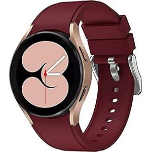 LUGEMA 20mm siliconen band compatibel met Samsung Galaxy horloge 4 40mm 44mm klassieke 46mm 42mm sport armband Samsung Galaxy horloge 5 44mm 40mm band (Color : Wine Red, Size : Watch 4 Classic 46mm
