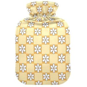 LI ZHI XIN PVC warmwaterkruik met fluwelen deksel 1L 2L kleine middelgrote schaakbord bloem patroon