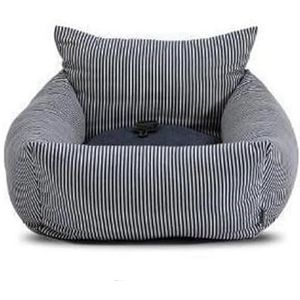 Hondenbed Cute Little Point Reizen Auto Voertuig Huisdier Stoelhoes Kat En Hond Zacht Nest Huisdier Voertuig Tas Stoelhoes Bank Buiten Reizen (Color : Type D-Grey stripes)