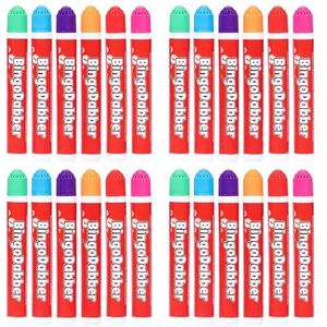 evelay Bingo Dabbers Markers Gemengde Kleuren Pennen voor Bingo Tickets Games - (Pack van 24)