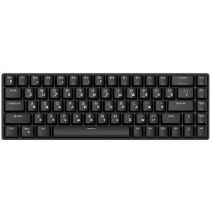 QPSJXN Mechanisch gamingtoetsenbord, draadloos, 68, bluetooth, 2,4 GHz, bruin, rood, blauw, met Windows Android (GK68 Black RU)