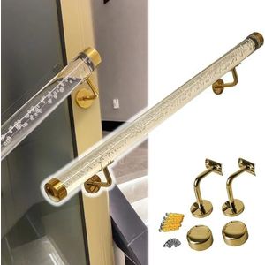 CHAOMIN - Heldere Acryl Leuning - Aanpasbare Wandgemonteerde Leuning - Metalen Beugels - 1m/3.2ft