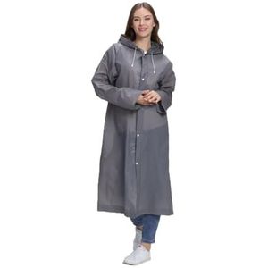 welsberg 1x Regenponcho voor dames en heren, waterdicht, ademend, regenbescherming, voor fietsen, wandelen, vissen, sport, één maat, zilver