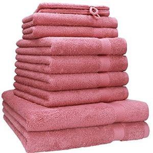 Betz 10-delige handdoekenset PREMIUM 100% katoen 2 douchehanddoeken 4 handdoeken 2 gastendoekjes 2 washandjes kleur oudroze