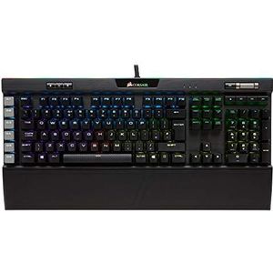 Corsair K95 RGB Platinum USB QWERTY Italiaans Zwart - Toetsenborden (Bedraad, USB, Mechanische Switch, QWERTY, RGB LED, Zwart)