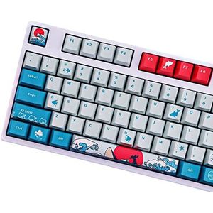 Sunzit Keycaps, 104 Keycaps OEM PBT Keycaps Volledige Set Keycap PBT Dye-Sublimatie Keycap voor GK61 Cherry MX Schakelaars Mechanisch Toetsenbord (alleen verkopen keycaps)