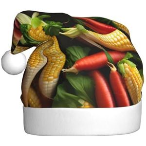 SSIMOO Plantaardige maïs kerstfeest hoeden volwassen kersthoeden, vakantie partij accessoires, licht op het feest!