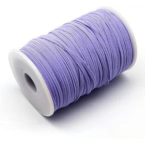 100 yards 3,0 mm kleur elastische band nylon siliconen elastische rubberen band thuis DIY kant decoratieve naairiem kledingaccessoires-paars 3,0 mm 100y