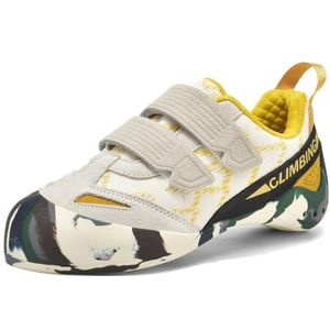 ZHENSI Klimschoenen Voor Kinderen Heren Dames Beginners Boulderschoenen Voor Indoor Sport in De Sportschool,Beige,33 EU