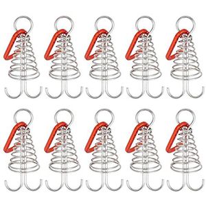 10 stuks dekankerharingen, aluminium legering Octopus tentstokken met veergesp, draagbaar windtouw anker octopus dekharing, camping tent nagel