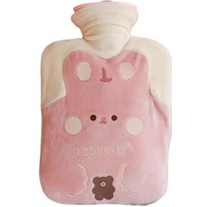 Warmwaterkruikenzak voor meisjes, pluche schouder, handwarmer, warmwaterpak, warme buik, instant warm pak, winter, waterverwarmingskussen, warmwaterzak (1000 ml)