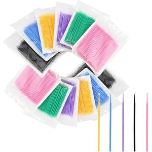 1200 stuks applicator, 6 kleuren make-up applicator mascara toverstokken borstel voor wimper extensions