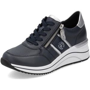 Remonte - Combi 14 - Leren Sneakers - Blauw - 43 EU Breed