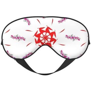 Bloemen Unisex Elastische Verstelbare Gesp Ontwerp Verduisterend Slaap Oogmasker voor Thuis Reizen Yoga Kantoor Nap