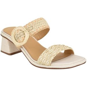 NINE WEST Emerey sandaal met hak voor dames, Natuurlijk 110, 37 EU